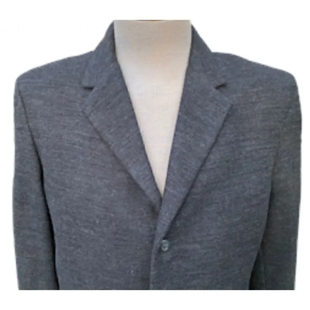 J. Ferrar Vintage 100% Wool 3-Button Blazer 40R Deep Gray Lined